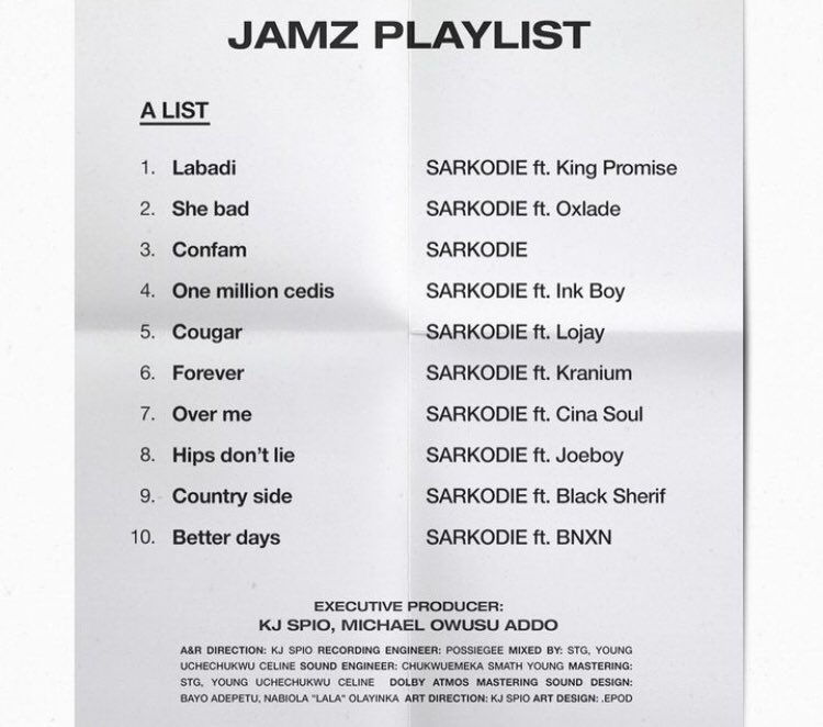 Sarkodie - Jamz Album